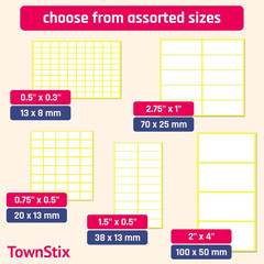 4″ x 6″ – Large Labels for Storage Bins Organizing, Big White Stick on Adhesive