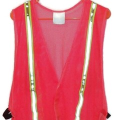 Safety Mesh Vest Orange Reflector Top Uni One Size 100% Polyester Biking Jogging