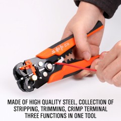 8″ Self-Adjusting Wire stripper Cable Cutter Crimper Electricians Crimping Tool