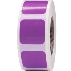 Square Shaped Stickers | 0.75″ Inch Wide | 500 Pack | Pick One Color