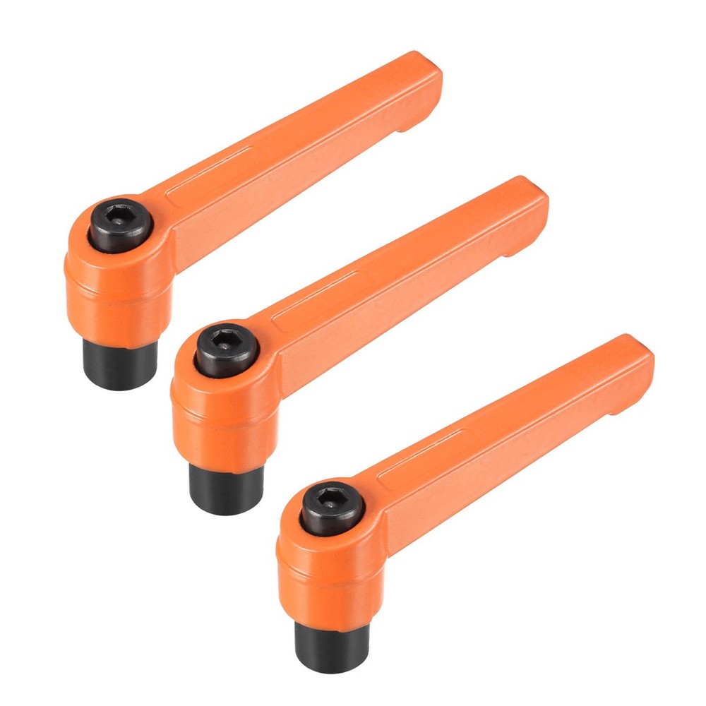 M8 Handle Adjustable Clamping Lever Push Ratchet Female Threaded Stud 3 Pcs