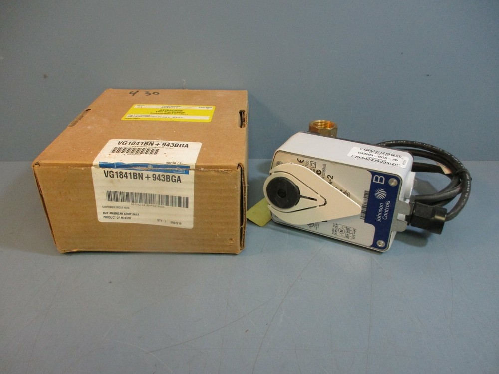 Johnson Controls VG1841BN + 943BGA Ball Valve w/ Actuator