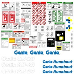 Complete Decal Kit for Genie GR20 Decal Kit Runabout Lift Stickers Made in USA 1