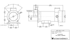 NEW! Automation Direct Ironhorse 90V DC MTPM-001-1L18 1hp SCR-PWM Motor 1800RPM