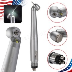 Dental 45 Degree Surgical LED High Speed Handpiece 4 Hole Single water Spray