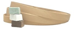 3 Pack of 1×30 Leather Honing Belts – Green, White, Brown Compounds Included