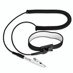 New 1PC Black Adjustable Anti Static Wrist Strap With Clip For Various Scenarios