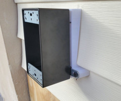 4 Inch Vinyl Siding Mount Bracket for 1 Gang Electrical Box 3D Printed
