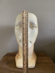 Vintage Plastic Abstract Adult Unisex Mannequin Heads Pair