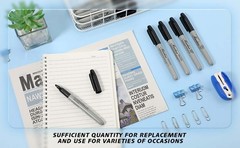 100 Pack Black Permanent Markers Bulk – Fine Point Permanent Marker Quick Drying