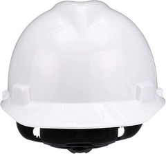 MSA WHITE V Gard ANSI OSHA Construction Safety HARD HAT 4 PT Ratchet Suspension