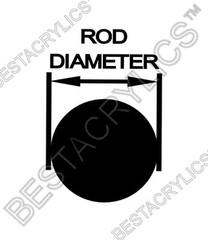 CLEAR BLUE TRANSLUCENT ACRYLIC PLEXIGLASS LUCITE ROD 1” DIAMETER 12” INCH LONG