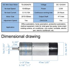 Encoder Metal Gearmotor 12V DC High Speed 130RPM Gear Motor with Encoder for …