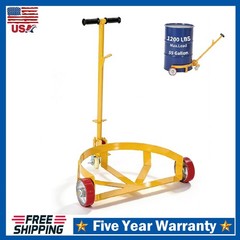 55 Gallon Drum Dolly ,Heavy Duty Barrel Dolly Drum Cart ,1200 Lbs Oil Drum Caddy