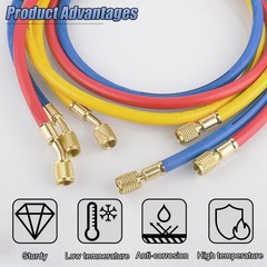 Straight Adapter & Angled Adapter, R410A Adapter Mini Split Adapter 5/16″ Female
