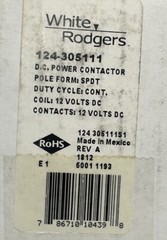 LOT of 6 WHITE-RODGERS 124-305111 DC Continuous Power Solenoid 12V NEW IN BOX