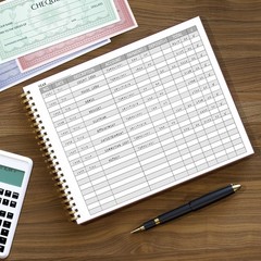 AKONEGE Accounting Ledger Book for Small Business Bookkeeping & Personal Use, Ho