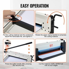 Paper Cutter 17″ A3 Guillotine Paper Trimmer 400 Sheet Capacity Metal Base