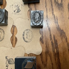 Vintage Presidential Printers Block Press Metal/wood Lot “6”