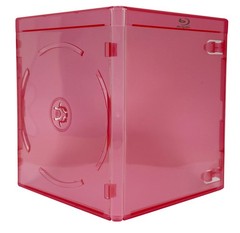 10 PREMIUM STANDARD Clear Red Blu-Ray Single Cases 12MM **1-3 DAYS