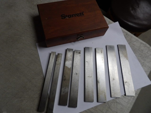 STARRETT # 384 4- Pair Steel Parallel Set in Wood Case used Free S&H