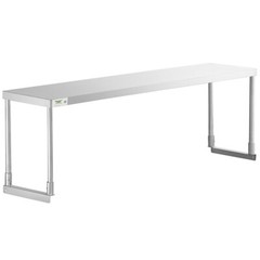 12″W x 60″D x 19″H Stainless Steel Single Deck Overshelf For Work Prep Tables
