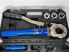 IBOSAD GC-1632 Hydraulic Crimping Tool Kit, Pipe Cutter, Rings, Copper Aluminum
