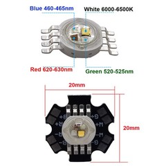 10PCS High Power LED RGB RGBW Smd Led Chip Diodes Emitter Bulb 3W 4W 9W 12W