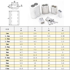 Oval Aluminum Sleeves Clamps for Wire Rope Swage Clip Crimping Loop Sleeve