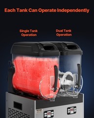 VEVOR Tank Commercial Slushy Machine Margarita Smoothie Frozen Drink Maker