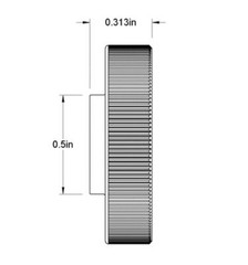 1/4″-20 x 1 1/2″ Knurled Thumb Screw Bolts Stainless Steel Black Round Knob