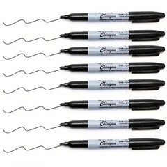 12pcs Black Permanent Marker Pens Fine Tip Waterproof Quick Dry Ink**