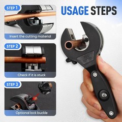 Ratcheting Tubing Cutter Tool Copper PVC Pipe Ratchet Tube 8-29mm Tube Cutter