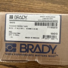Brady ToughStripe 104313 2″ X 100′ B514 Red Floor Tape