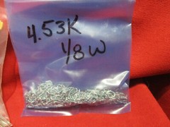 Lot of Resisters Bagged and Prepped for Install with Various values
