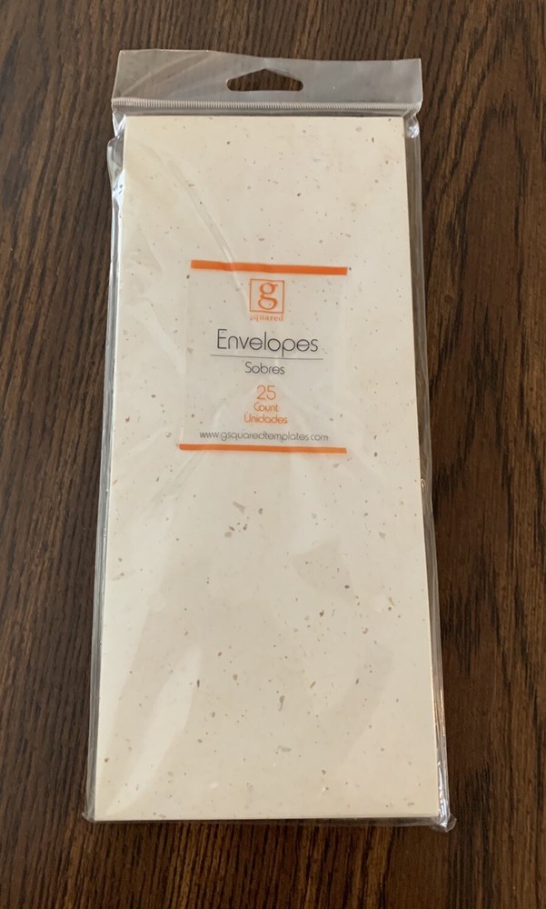 New Envelopes Business Size One Package 25 Beige G Squared Unopened
