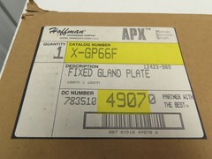 Hoffman X-GP66F Electrical Enclosure Fixed Steel Gland Plate 20×20″ Type 12 Gray