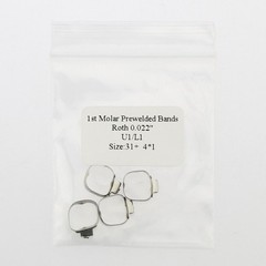 Orthodontic Pre-Welded 1st Molar Bands Roth .022 Buccal Tube Single 29-43+