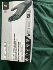 ammex black Nitrile Exam Glove – 100 Count