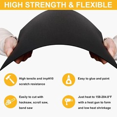 6pack Black ABS Plastic Sheet 8″ x 12″x 0.04″ Flexible Moldable Impact Strength