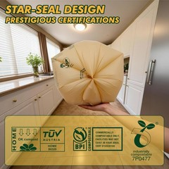 Ecomokii Compostable Trash Bags 3 Gallon 120 Count Extra Thick 0.8 Mil Small