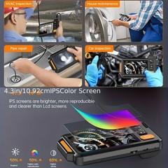 Dual Lens Endoscope Camera with Light 1080P HD Borescope, IP67 Waterproof Camera