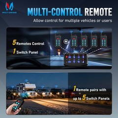 APP+Wireless Remote 8Gang Switch Panel LED Toggle Momentary Circuit Relay System