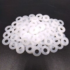 X50 #8 .369 OD .036 THICK NYLON FLAT WASHER WHITE PLASTIC ESSENTRA 16FW008032