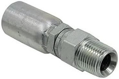 (10-Pack) 1/4″ Hose X 1/4″ NPTF Male Pipe Swivel Hydraulic Hose Crimp Fitting En