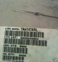 1N4747ARL ON SEMICONDUCTOR 1N4747A Zener Diode Two Terminal 20 Volt 5% DO-204AL