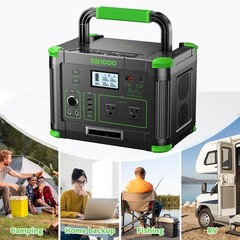 EBL 1000W/999Wh LiFePO4 Lithium Battery Portable Power Station Power Sup⁣ply