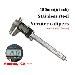 6″ LCD Digital Stainless Steel Caliper Vernier 150mm CNC Micrometer Measure Tool