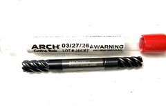 ARCH 1/4″ 5FL Corner Radius End Mill .050R Double End Solid Carbide AlTiN NEW