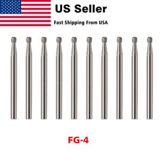 Dental Carbide Burs Tungsten Steel Bur FG # 4 Round for High Speed Handpiece